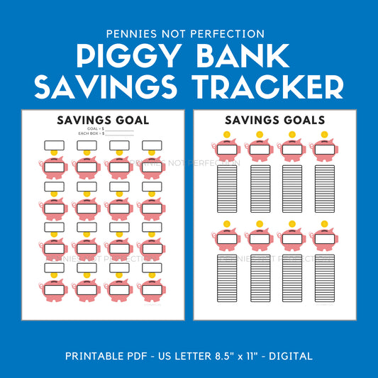 Savings Goals Tracker | Savings Tracker Printable 1