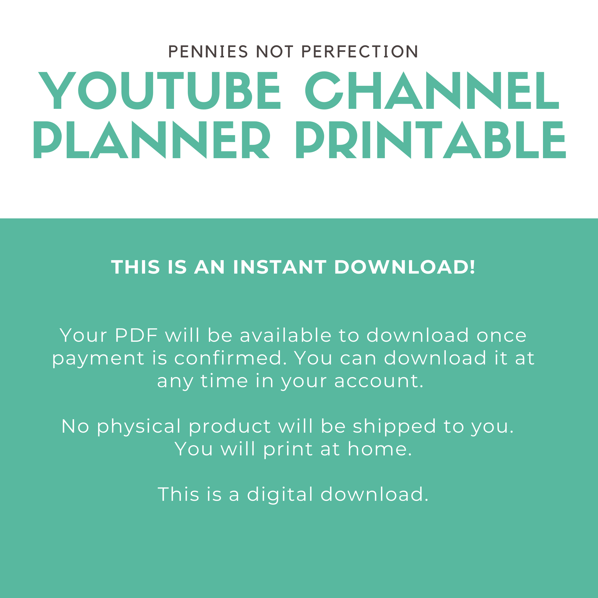YouTube Channel Ideas Planner | New Channel Planner & Checklist Printa ...