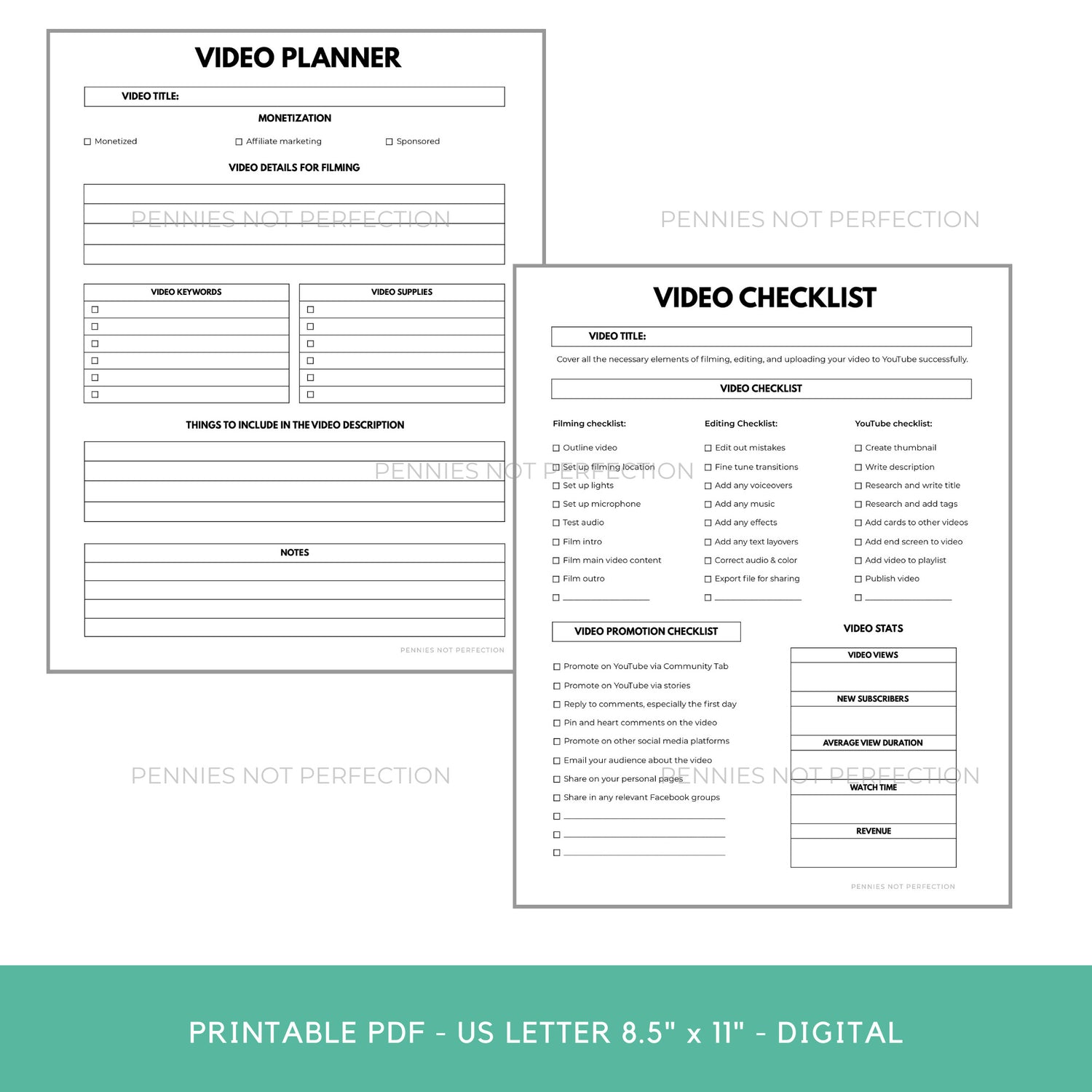 YouTube Video Ideas Planner | Video Series Planner, Organizer, Checkli – penniesnotperfection youtube-video-ideas-planner-video-series-planner-organizer-checkli-penniesnotperfection