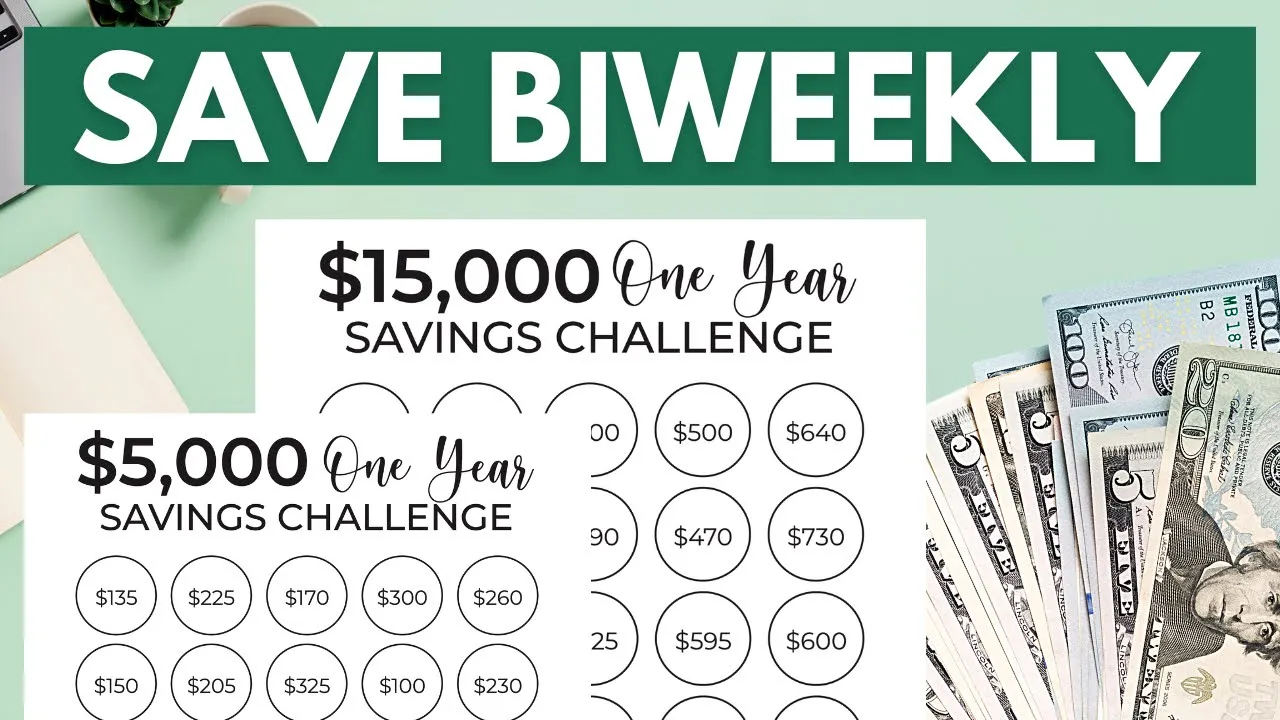 BIWEEKLY Saving Challenges Printable Bundle + 80 Savings Tips – penniesnotperfection BIWEEKLY Saving Challenges Printable Bundle + 80 Savings Tips – penniesnotperfection